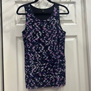 Ann Taylor Multicolor Chevron Tank Top